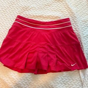 Red Nike tennis skirt